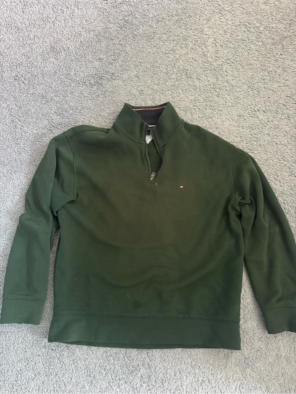 Tommy Hilfiger Men’s Forest Green Half-Zip Pullover